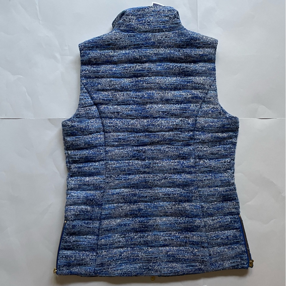 NWT Lilly Pulitzer Noella Resort Boucle Blue Vest Small Pockets Preppy Southern - Picture 2 of 11